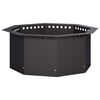vidaXL Pierścień do ogniska Czarny 60 x 60 x 25 cm Stal