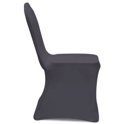 vidaXL Elastyczne pokrowce na krzesło, 6 szt., antracytowe