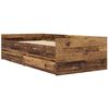 vidaXL Ramka ł&oacute;żka Stare drewno 100 x 200 cm Lite drewno sosnowe