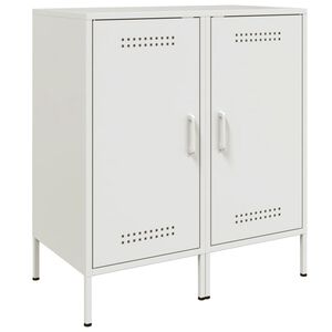 vidaXL Szafki, 2 szt., białe, 36x39x79 cm, stal