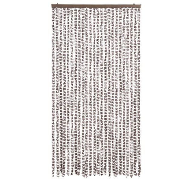 vidaXL Zasłona przeciwko owadom, taupe i biel, 100x230 cm, szenil
