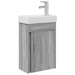 vidaXL Jednostka toaletowa z kranem Szary Sonoma 40,5 x 22,5 x 62 cm