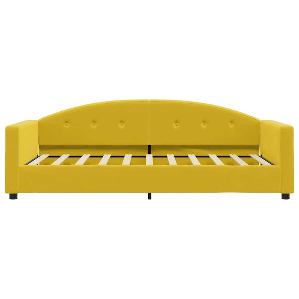 vidaXL Sofa z funkcją spania, ż&oacute;łta, 80x200 cm, obita aksamitem