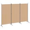 vidaXL 3-panelowy parawan Beżowy 260 x 180 cm tkanina