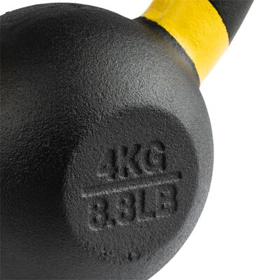 Wonder Core Kettlebell z powłoką, 4 kg, czarno-żółty