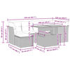 vidaXL 7-cz. zestaw mebli z poduszkami, beżowy, polirattan i akacja