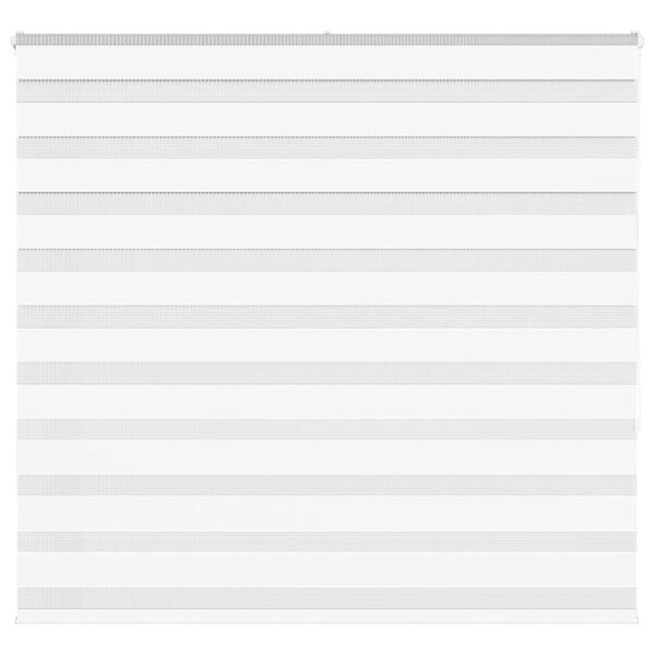 vidaXL Roleta zebra, biała, szerokość tkaniny 150,9 cm, poliester