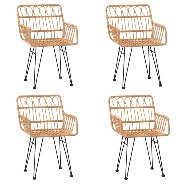 vidaXL 5-częściowy zestaw mebli ogrodowych, polirattan