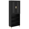 vidaXL Highboard Czarny Dąb 69,5 x 34 x 180 cm