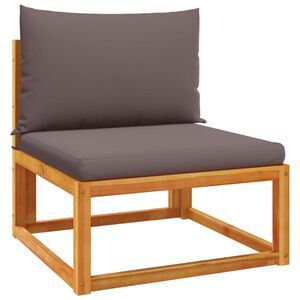 vidaXL Sofa ogrodowa bez podłokietnik&oacute;w z poduszkami, drewno akacjowe i lina