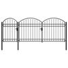 vidaXL Brama ogrodowa z łukowym szczytem ASSEN 400 x 175 cm Stal