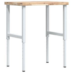 vidaXL Stolik roboczy, 80x60x(73-99,5)cm, prostokątny, drewno akacjowe