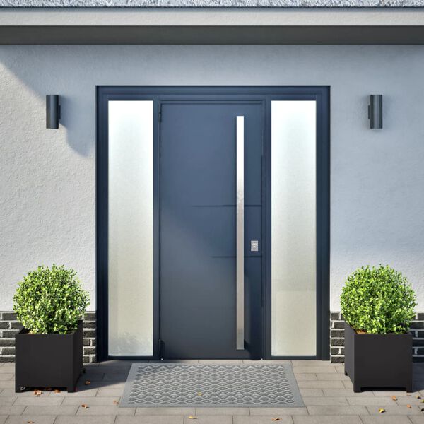 vidaXL Donice ogrodowe, 2 szt., czarne, 40x40x40 cm, stalowe