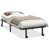 vidaXL Rama ł&oacute;żka bez materaca składana czarna 90x190 cm stalowa