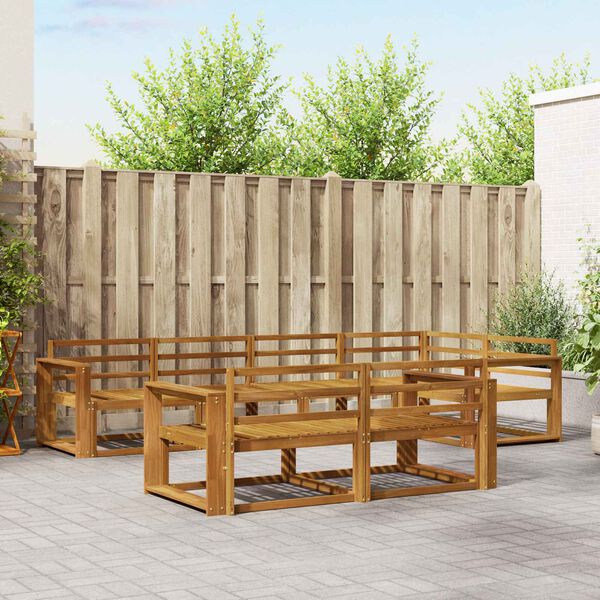 vidaXL Zestaw sof na zewnątrz 7 pcs Naturalny Lite Drewno Akacji