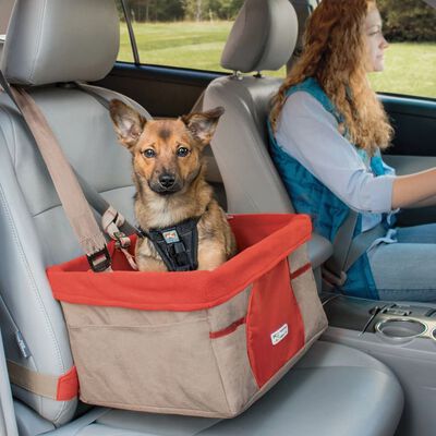 Kurgo Samochodowe siedzisko dla psa Heather, czerwono-brązowe
