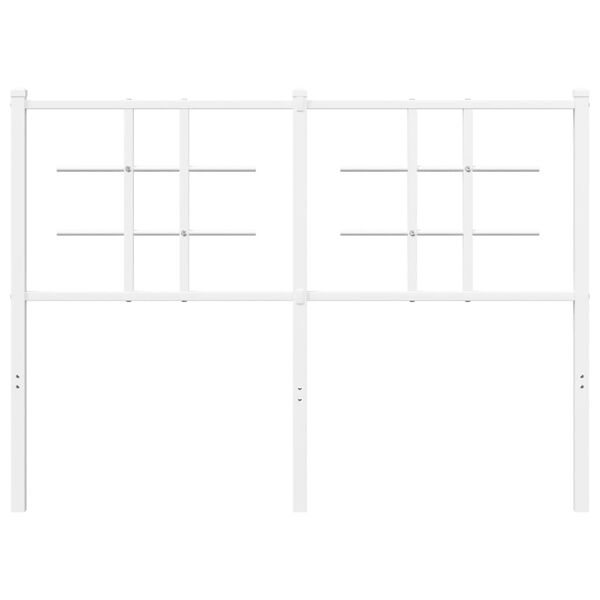 vidaXL Metalowe wezgłowie, białe, 120 cm