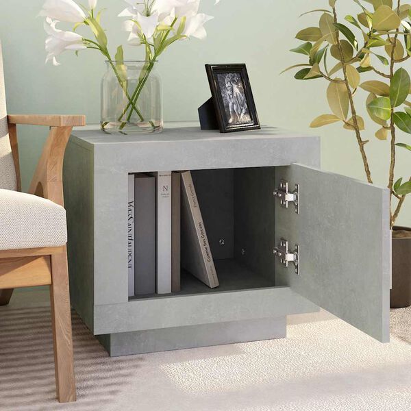 vidaXL Stolik kawowy, szarość betonu, 51x50x45 cm