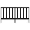 vidaXL Wezgłowie ł&oacute;żka, czarne, 206x4x100 cm, lite drewno sosnowe