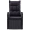 vidaXL 5-częściowy zestaw mebli ogrodowych, czarny
