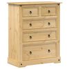 vidaXL Komoda Corona, 92x48x114 cm, lite drewno sosnowe