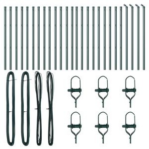 vidaXL Słupek ogrodzeniowy. 26 pcs Szary 3,2 x 3,2 x 70 cm