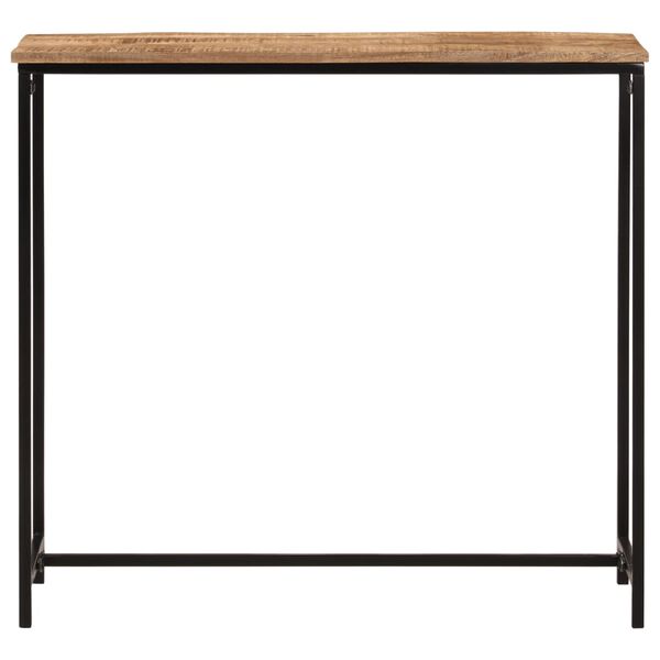 vidaXL Stolik konsolowy, 80x30x74 cm, lite drewno mango i żelazo