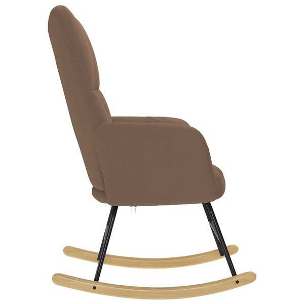 vidaXL Fotel bujany, brązowy, tapicerowany tkaniną