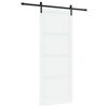 vidaXL Drzwi przesuwne 93 x 232 cm Drewno inżynieryjne biały i czarny
