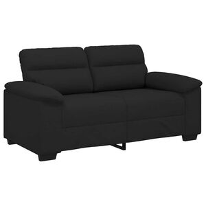 vidaXL Sofa 2-osobowa Czarna 160x81x84 cm Tkanina