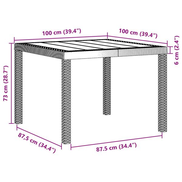vidaXL Zestaw do jadalni w ogrodzie 3 pcs Antracyt polipropylen