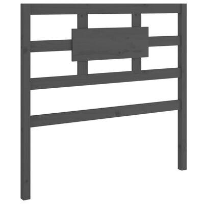 vidaXL Wezgłowie łóżka, szare, 105,5x4x100 cm, lite drewno sosnowe