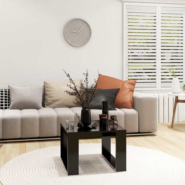 vidaXL Stolik boczny, czarny, 50x50x35 cm, materiał drewnopochodny