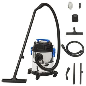 vidaXL Odkurzacz na mokro i na sucho, 1200 W, 20 L, srebrny