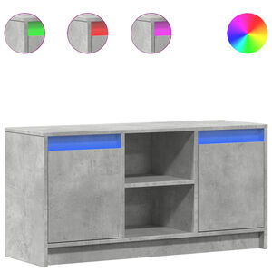 vidaXL Szafka pod TV z LED, szarość betonu, 100x34x50 cm