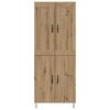 vidaXL Highboard Dąb rzemieślniczy 69,5 x 34 x 180 cm