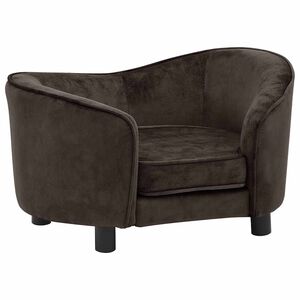 vidaXL Sofa dla psa, brązowa, 69x49x40 cm, pluszowa