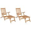 vidaXL Składane krzesło na taras 2 pcs naturalny Lite drewno teakowe