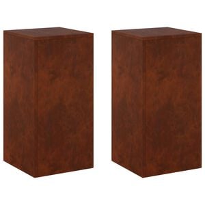 vidaXL Stojak na rośliny 2 pcs Rdzawy 30 x 30 x 60 cm Stal kortenowska