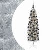 vidaXL Sztuczna wąska choinka z bombkami 180 cm 300 LED Ciepła biel