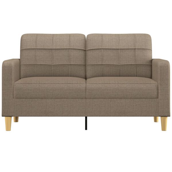 vidaXL Sofa 2-osobowa, kolor taupe, 140 cm, tapicerowana tkaniną