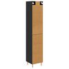 vidaXL Highboard 2 pcs Czarny Dąb Materiał drewnopochodny