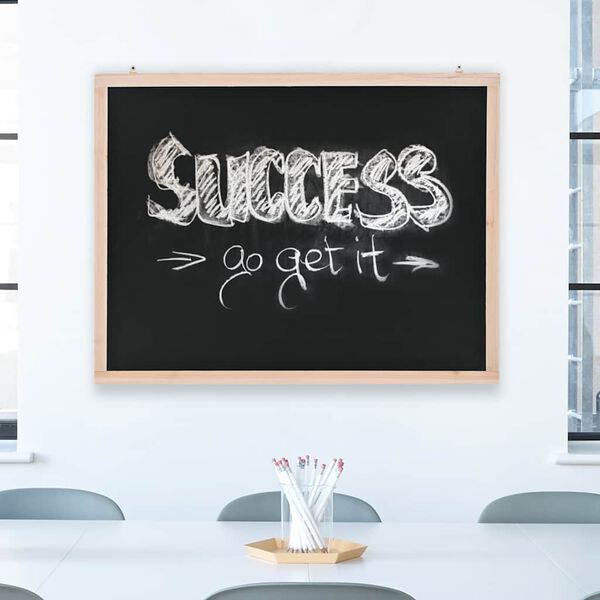 vidaXL Wisząca tablica kredowa, drewno cedrowe, 60 x 80 cm