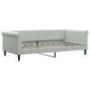 vidaXL Sofa z funkcją spania, jasnoszara, 90x190 cm, obita aksamitem