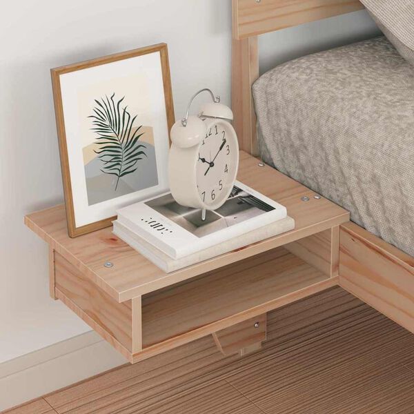 vidaXL Ramka łóżka Brązowy 75 x 190 cm Lite drewno sosnowe