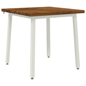 vidaXL 60 x 55 x 75 cm Lite Drewno Akacji Naturalne i białe