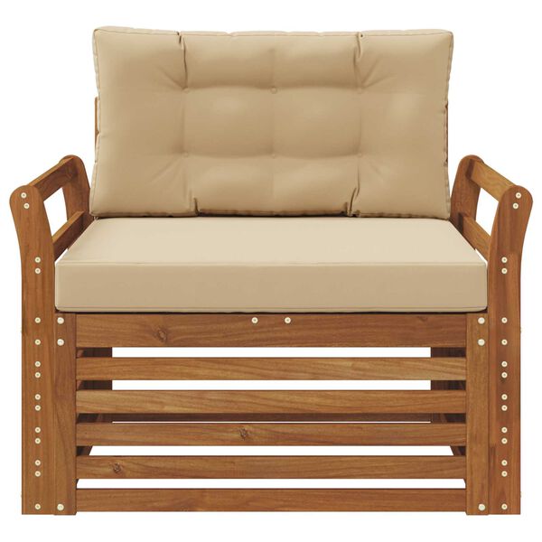 vidaXL Zestaw sof na zewnątrz Lite drewno akacjowe i poliester