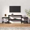 vidaXL Szafka pod TV, czarna, 157x35x52 cm, materiał drewnopochodny