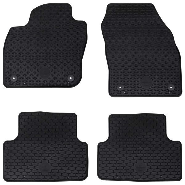 vidaXL Mata samochodowa 4 pcs Czarny VW T-CROSS TPE