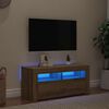 vidaXL Szafka pod TV z oświetleniem LED, dąb artisan, 90x35x40 cm